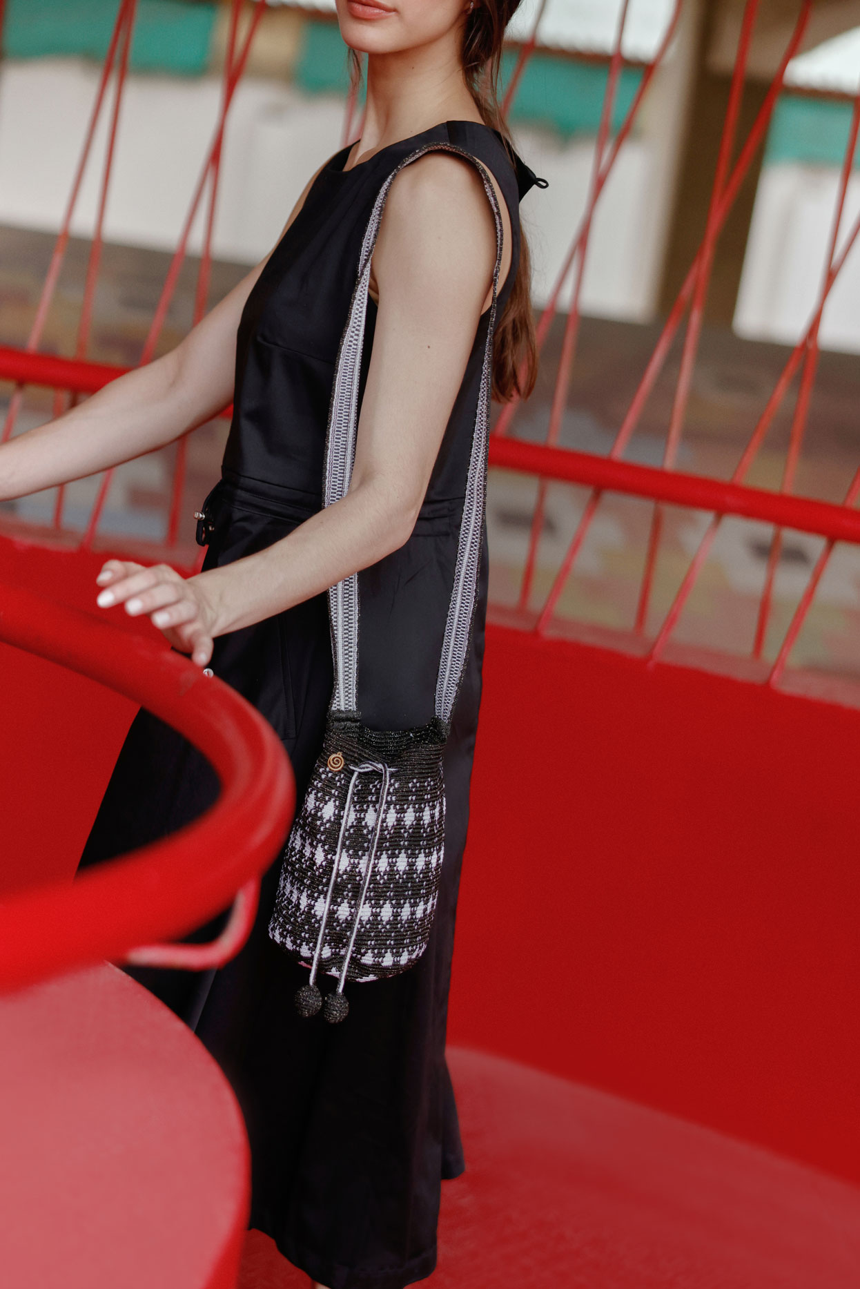 Mochila Rombos negra