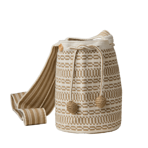 Beige Chain Mochila